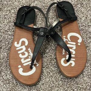 Circus by Sam Edelman Black Thong Sandals
